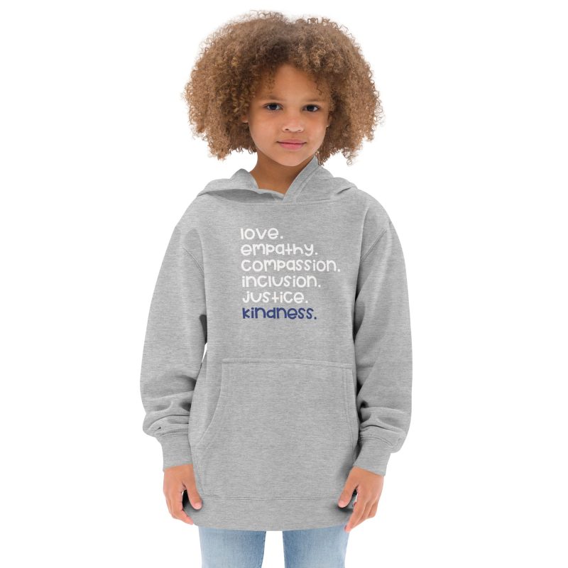 kids fleece hoodie athletic heather front 63eee3e3d9960