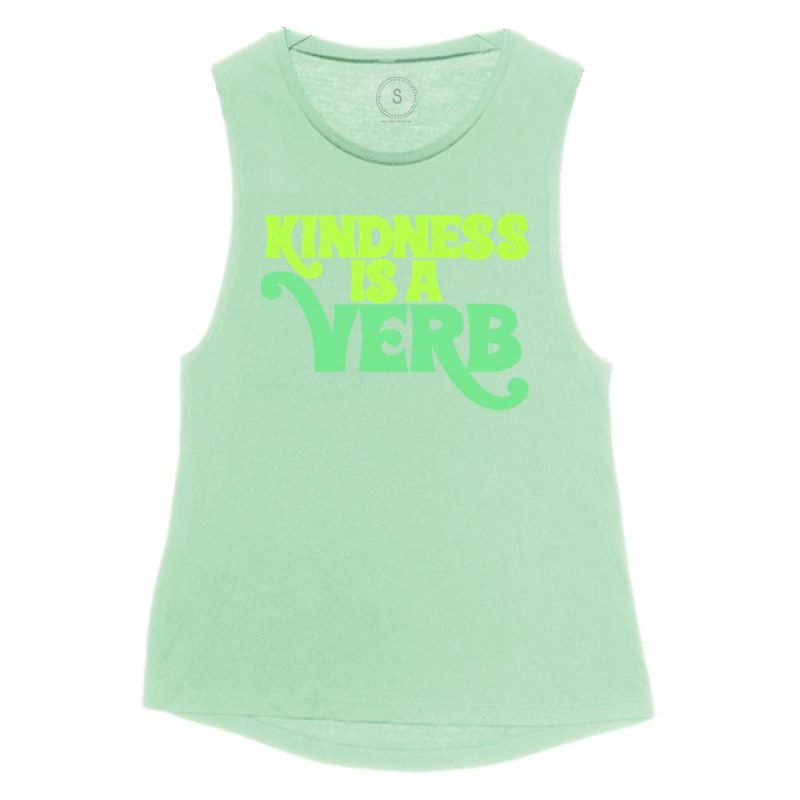 kindness is a verb muscle tank 985933