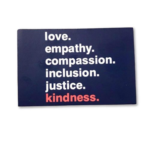 kindness is navy sticker 325473