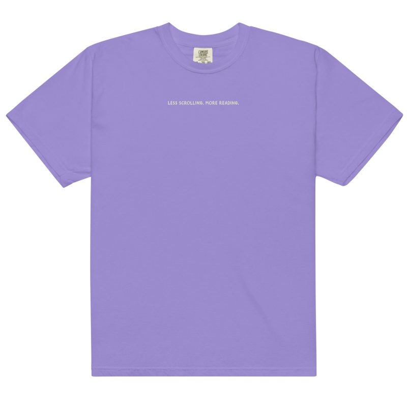 mens garment dyed heavyweight t shirt violet front 6410d3d43d76d