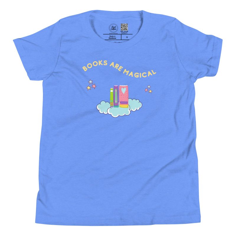 youth staple tee heather columbia blue front 667c1addf0483